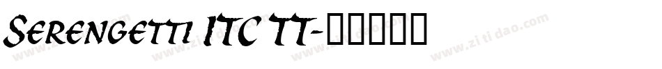 Serengetti ITC TT字体转换